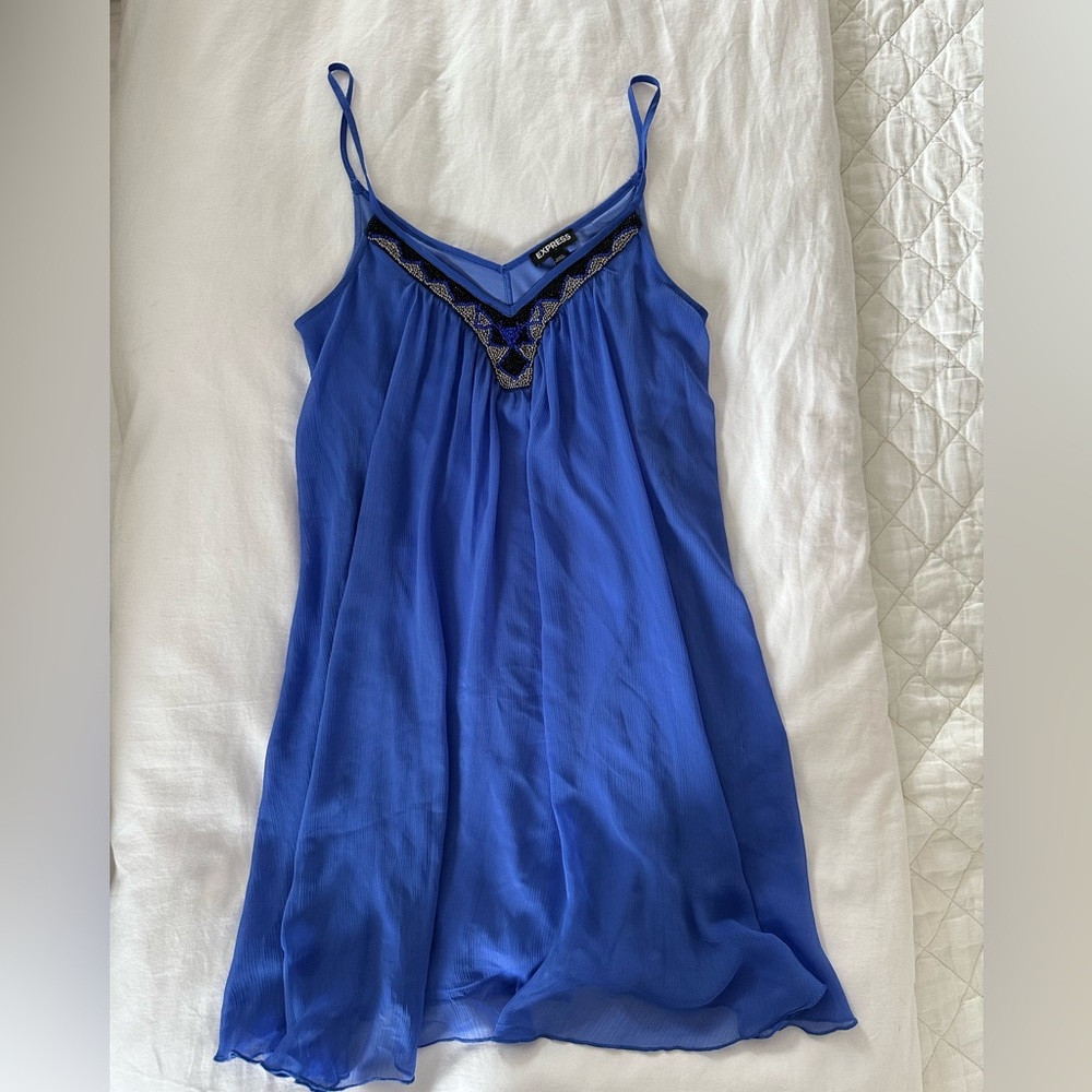Express blue dress xs